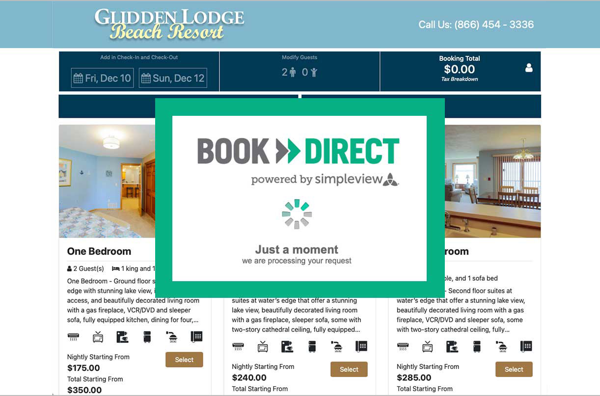 Book direct powered by Simpleview