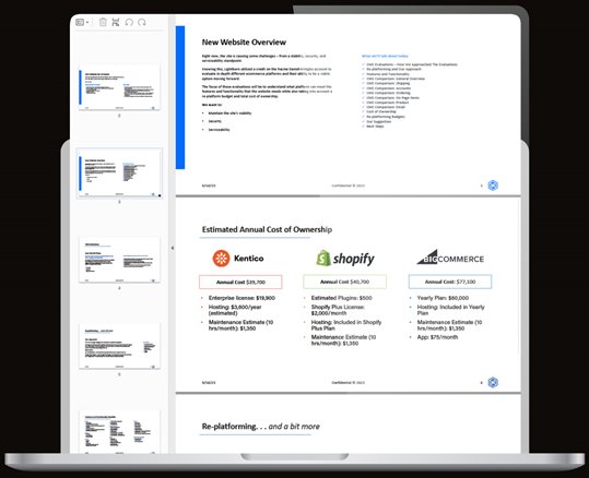 A screenshot of a requirements matrix when choosing a DXP or CMS.