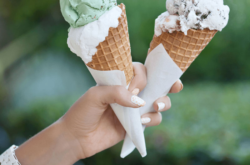 two double scoops of Kopps famous frozen custard