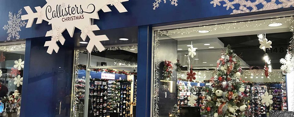 Callisters Christmas retail storefront